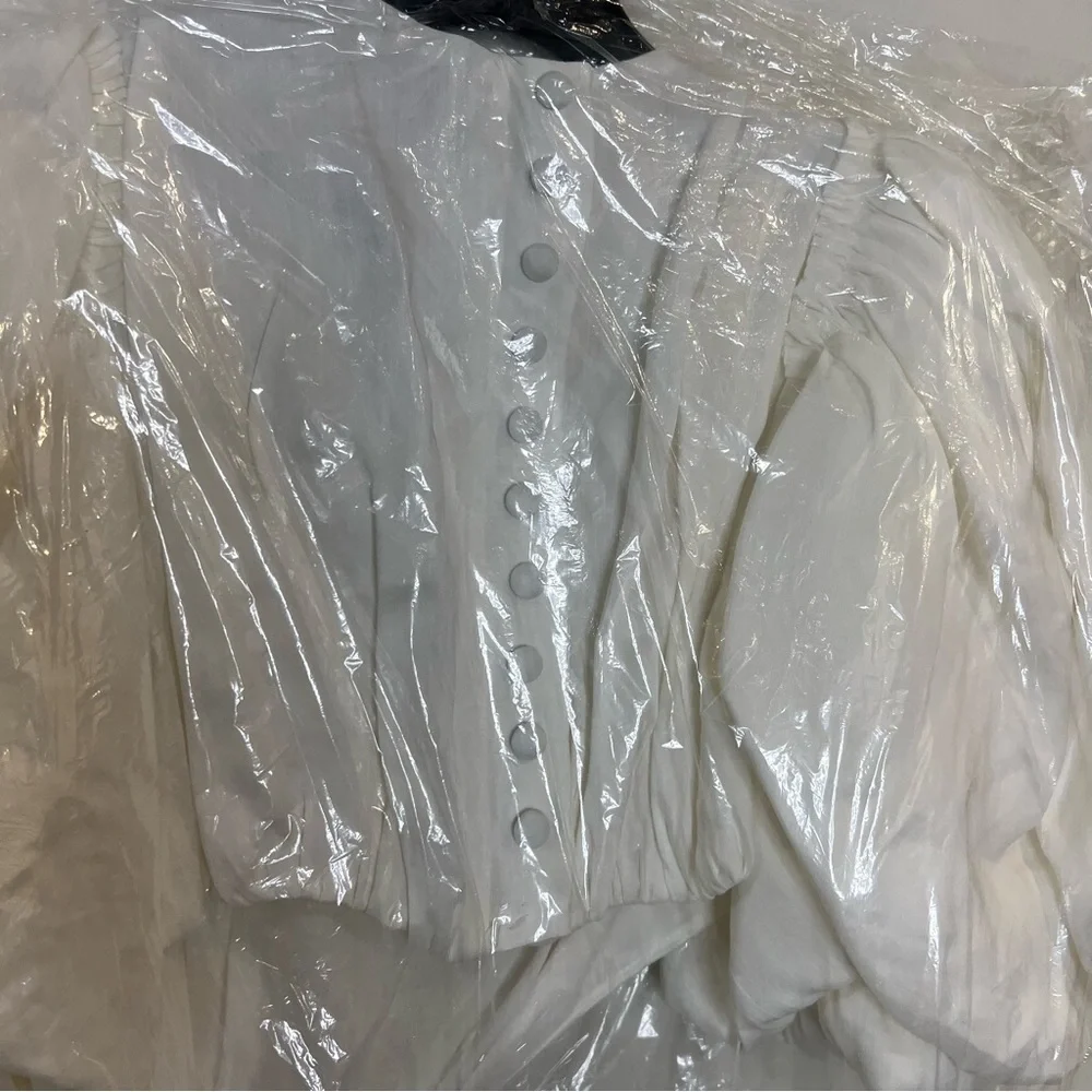 Aje Vanades Cut Out Ring white Midi Dress size US 2 NEW! New with tags! - Picture 7 of 9